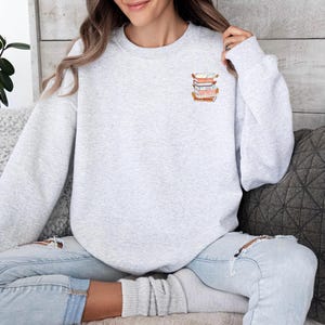 Gilmore Girl Book Stack Sweatshirt Pullover Crewneck, Gilmore Girl Book Autumn Cozy Sweatshirt