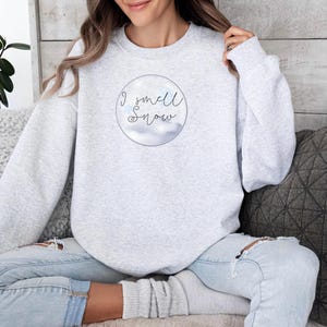 Gilmore I Smell Snow Sweatshirt Pullover Crewneck, Winter Snow Cozy Sweatshirt