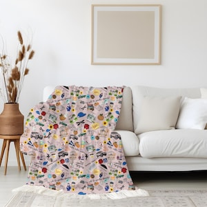 Gilmore Girl Collage Pink Plush Blanket, Cozy Soft Fleece Throw Blanket for Home, Perfect Gift for Gilmore Girl Fans & Collectors