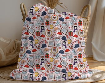 Gilmore Girl Christmas Fleece Blanket, Cozy Soft Throw