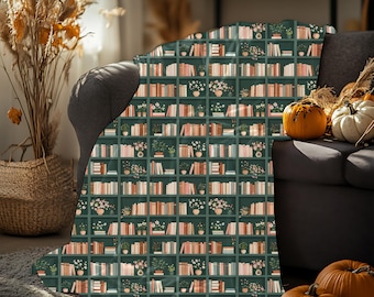 Bücherregal Plüsch Fleece Decke, gemütliches Buch-Liebhaber-Geschenk