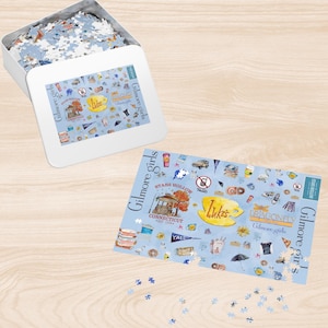 Gilmore Girl Blue Puzzle (500,1000-Piece), Cute Gilmore Jigsaw Puzzle, Puzzle Gift for Gilmore Fans