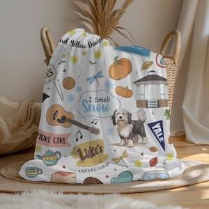 Gilmore Girl Icon Collage Plush Blanket, Cozy Soft Fleece Throw Blanket for Home, Perfect Gift for Gilmore Girl Fans & Collectors