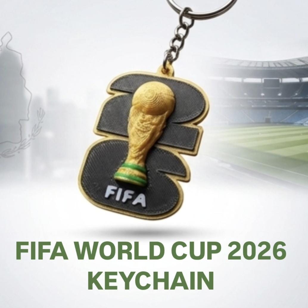 FIFA WORLD CUP 2026 3D Print Keychain - Etsy