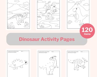 120 Dinosaur Activity Pages: Fun Learning Printables (PDF Download)