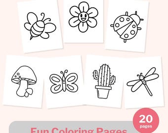 Eenvoudige kleurplaten voor kinderen: 20 afdrukbare kunstactiviteiten (pdf-download)