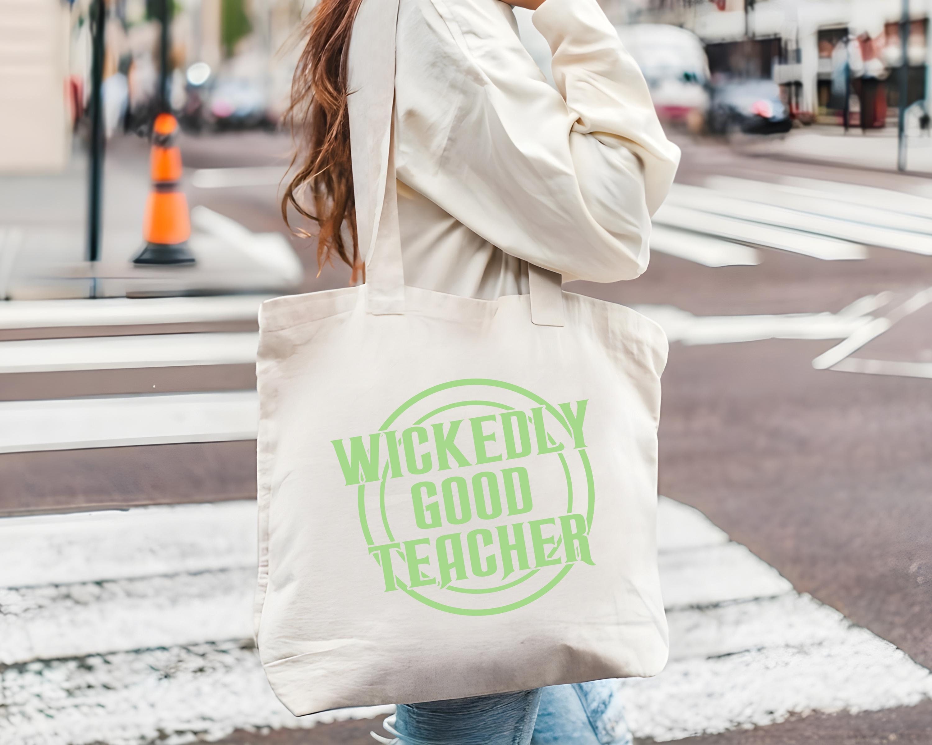 Wicked Witch Tote Bag for Teacher Gift Broadway Lover Shoulder Bag Wickedly Good Teacher School Bag Musical Fan Gift Theatre Bag for Teacher