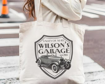 The Great Gatsby Tote Bag Wilson's Garage Tote Literary Gift Literature Grocery Bag New Teacher Bag F Scott Fitzgerald Gift Classic Books