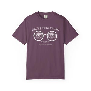 The Great Gatsby Shirt Dr. TJ Eckleburg Gatsby Tshirt Literary Shirt Literature Tshirt New Teacher Shirt F Scott Fitzgerald Gift Classic Lit Berry