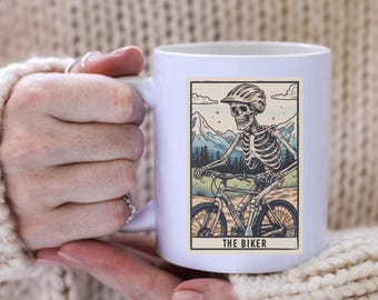 Tarot Mountain Bike Mug Mountain Biker Gift Mountain Bike Mug Cycling Lover Gift Cycling Mug Bike Gift Bike Lover Coffee Mug for Trail Rider