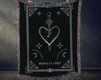 Romantasy Woven Blanket Booktok Merch Bookstagram Throw Morally Grey Book Trope Book Nook Throw Gift for Reader Slow Burn Book Club Gift