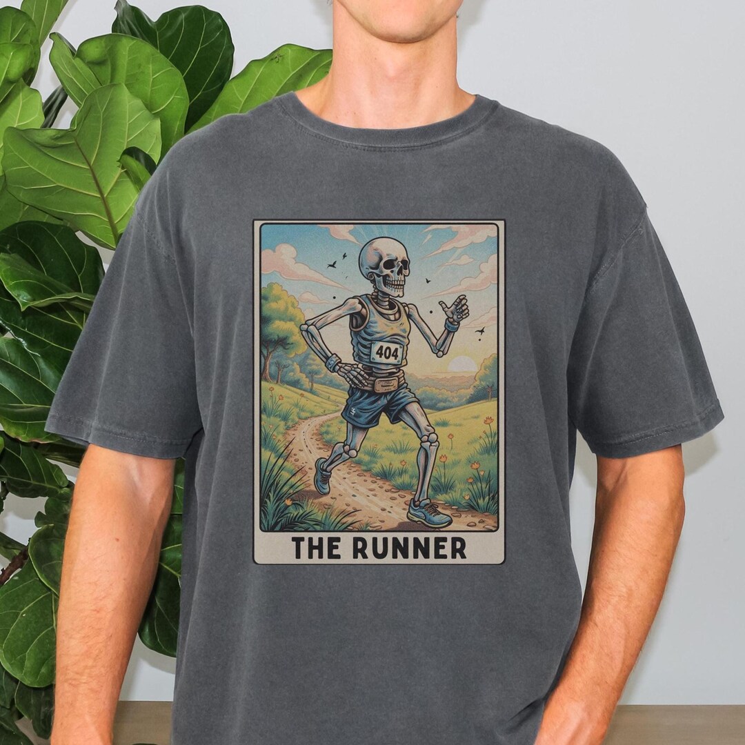 Runner Shirt Funny Running Tarot Card Gift for Runner Tee Gym Shirt ...