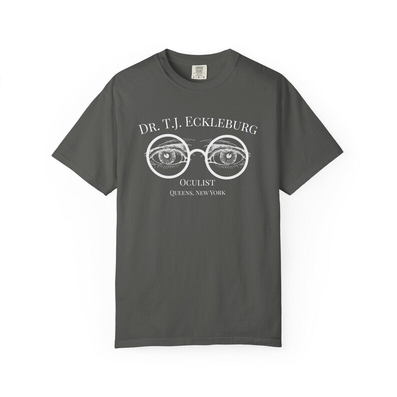 The Great Gatsby Shirt Dr. TJ Eckleburg Gatsby Tshirt Literary Shirt Literature Tshirt New Teacher Shirt F Scott Fitzgerald Gift Classic Lit Pepper