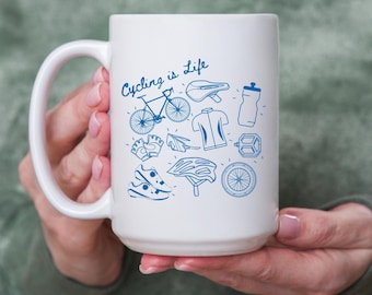 Cycling is Life Coffee Mug: Bike Lover Gift