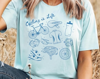 Cycling is Life Bicycle Shirt Bike Shirt for Biking Enthusiast Gift Cycling Club Shirt Ride Bike Tee Bike Shirt Bike Lover Gift Cycling Tee