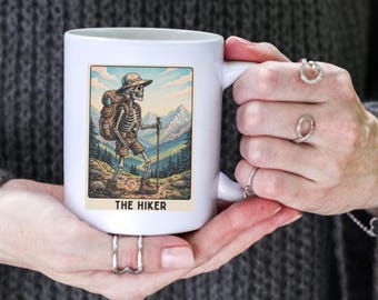 Hiker Tarot Card Shirt Hike More Worry Less Gift Adventure Time Shirt Mountains Camping Gift Vacation Shirt for Hiker Travel Gift Shirt
