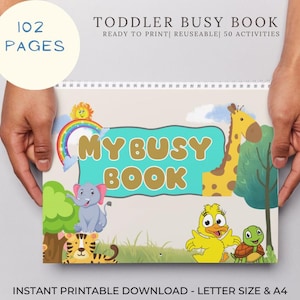 Montessori Busy Book: 55+ Preschool Learning Activities (Digital Download)