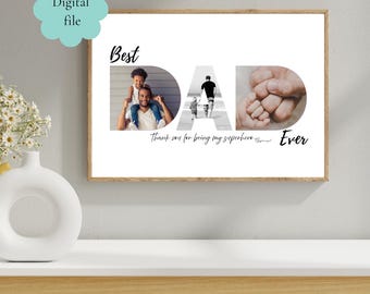 Custom Photo Collage Print, Personalized Father's Day Gift (Digital Download)