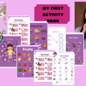 Preschool Learning Activity Book: 100+ Pages, Montessori, Alphabet, Numbers (PDF Download)