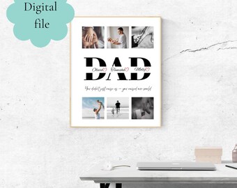 Custom Dad Photo Collage, Personalized Father's Day Gift (Digital Download)