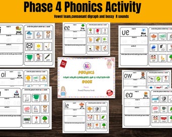 Phase 4 Phonics: Vowel Team ,consonant Digraph and Bossy R Practice ...
