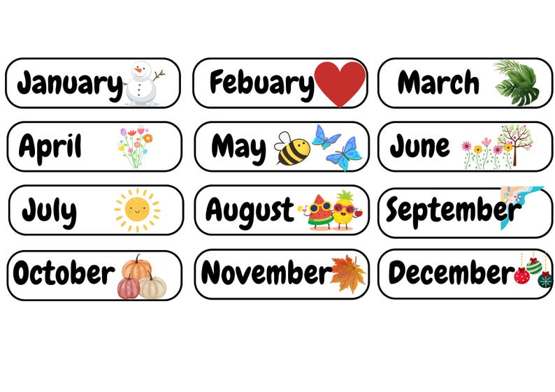 Months of the Year Busy Book Printable Activity - Calendar Worksheet ...