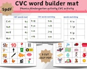 CVC Words Printable Worksheets: Phonics, Kindergarten Activity (PDF)