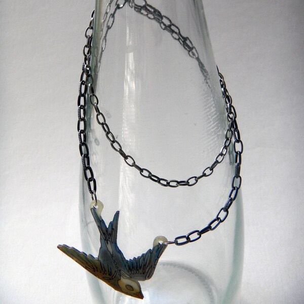 Bird Skeleton Necklace
