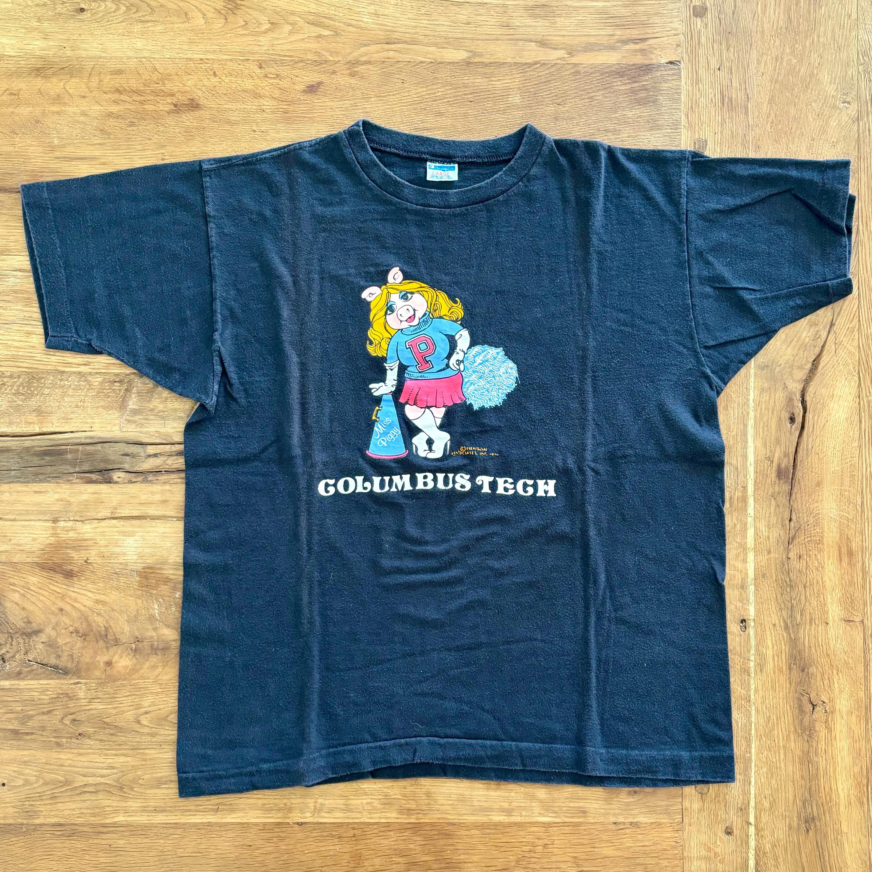 College T-shirt Vintage '70's Columbus Tech Miss Piggy Champion