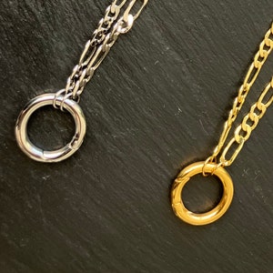 Ring-Halter-Halskette, Verlobungsring-Halskette, Geschenk für Mama,