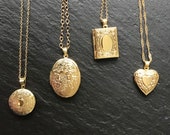 Gold locket, with choose your chain, photo locket, gift for her, add your photo,