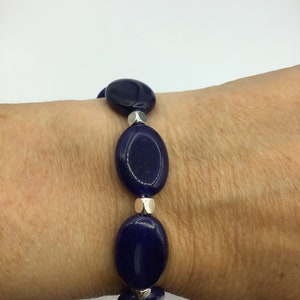 lapis lazuli bracelet, beaded bracelet, layering bracelet, boho jewelry, lapis bracelet, druzy bracelet, drusy jewelry