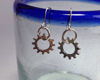 Pendientes colgantes de engranaje Steampunk