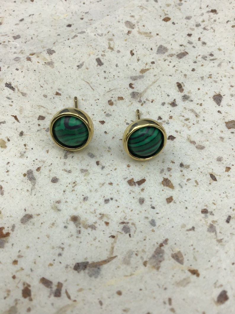 Malachite Earrings. Malachite Stud Earrings Malachite Post - Etsy