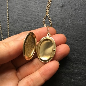 Gouden medaillon, met kies je ketting, fotomedaillon, cadeau voor haar, voeg je foto toe, afbeelding 5