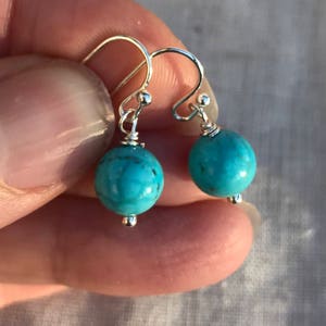 Turuoise, Turquoise earrings, Southwestern, Dangle, Simple, Minimalist, jewelry, Boho earrings, Bridesmaid gifts, Southwestern, Bridal image 3