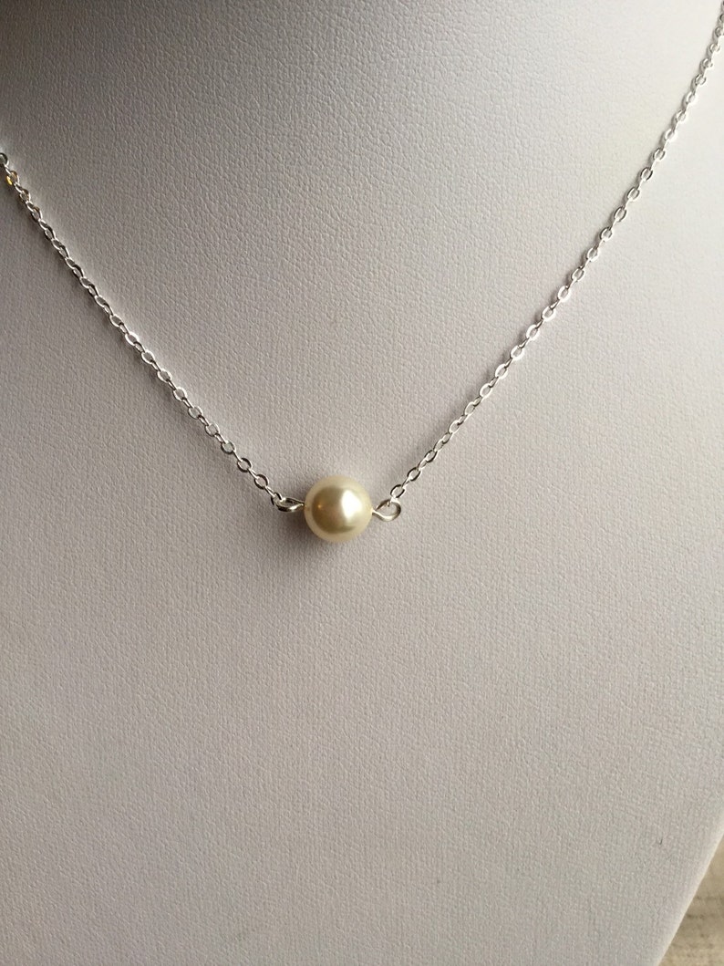 Rose Gold Plated Sterling Silver 12mm Pearl Adjustable Necklet main image 0