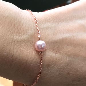 Pearl and Rose Gold Bracelet image 1