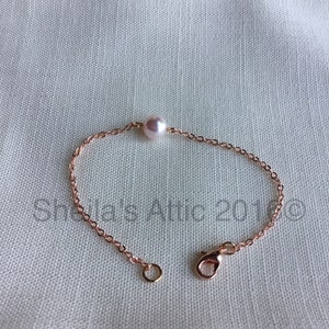 Pearl and Rose Gold Bracelet image 3