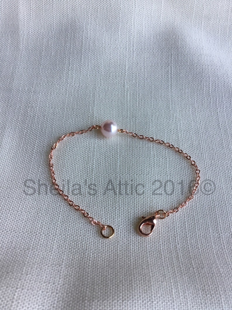 Pearl and Rose Gold Bracelet image 3