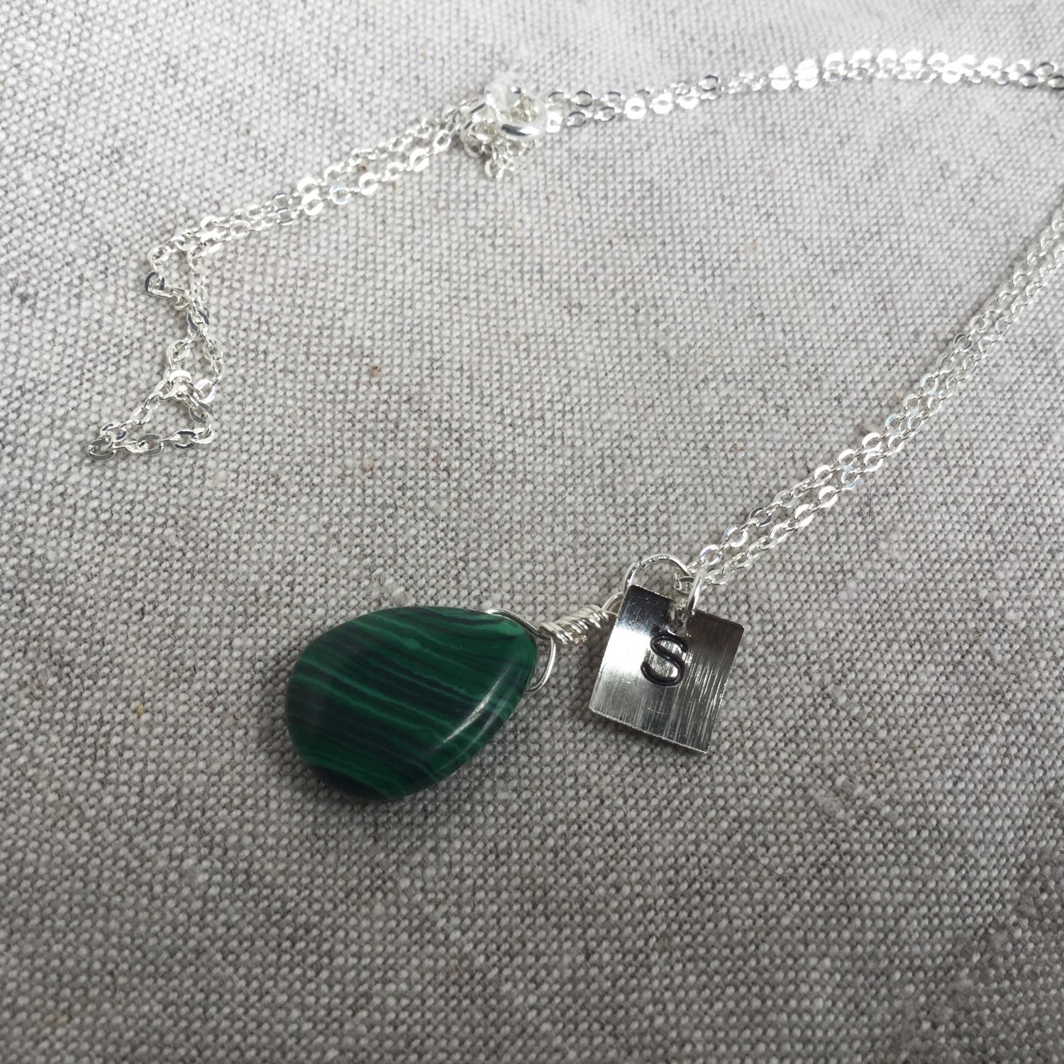 • OOAK - AEON • malachite + silver necklace (18