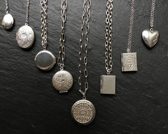 Stainless steel locket, with choose your chain, great valentines gift