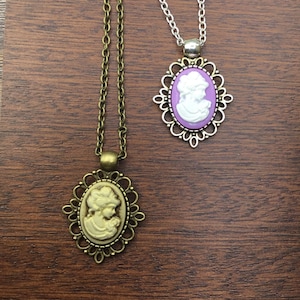 Cameo-halsband, fina cameo-halsband, cameo i vintage-look