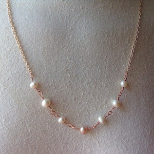 Pearl and Rose Gold Necklace