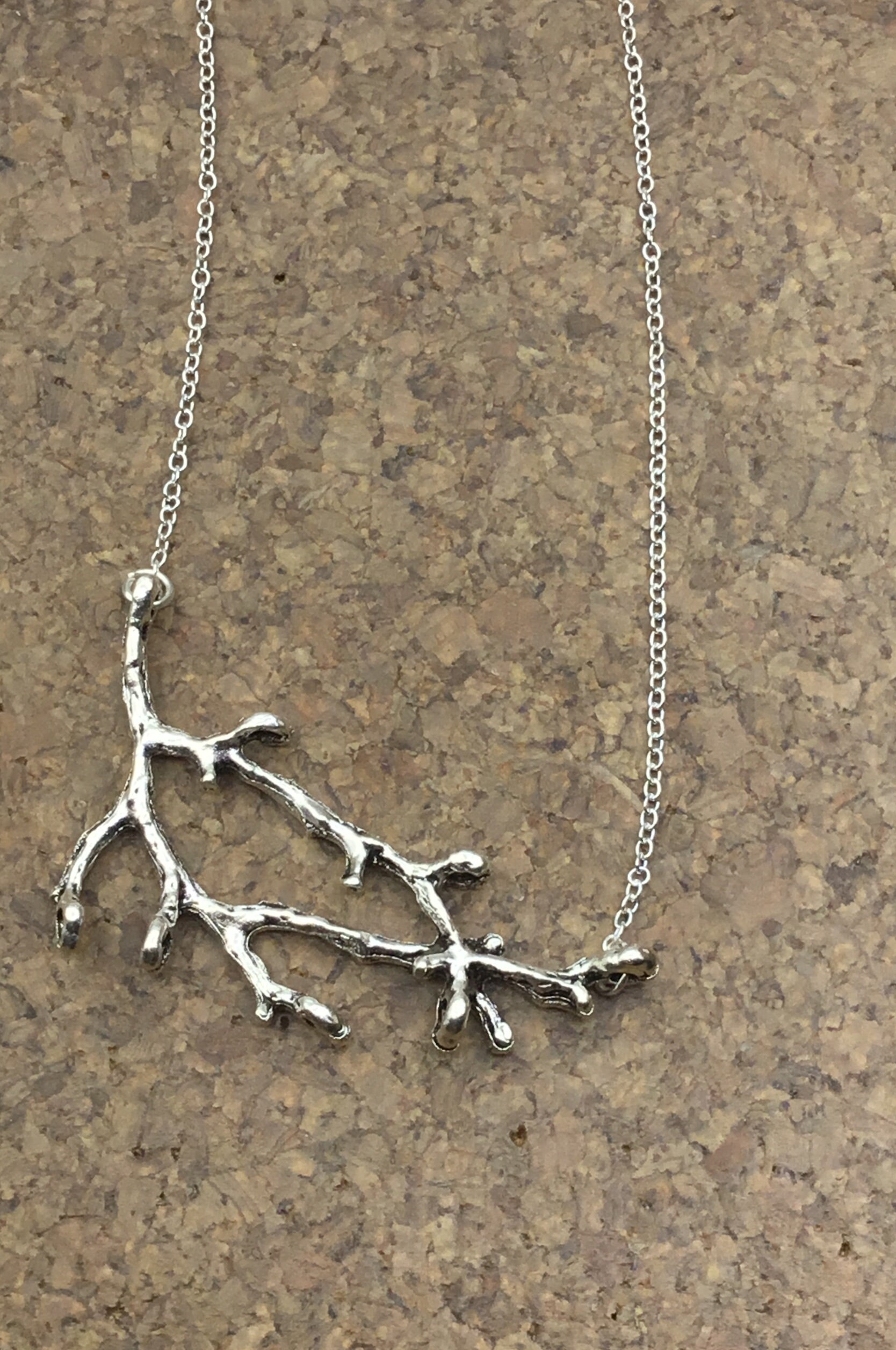 Branch Necklace Silver Branch Necklace Etsy