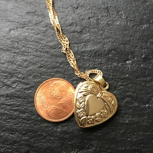 Gouden medaillon, met kies je ketting, fotomedaillon, cadeau voor haar, voeg je foto toe, afbeelding 8