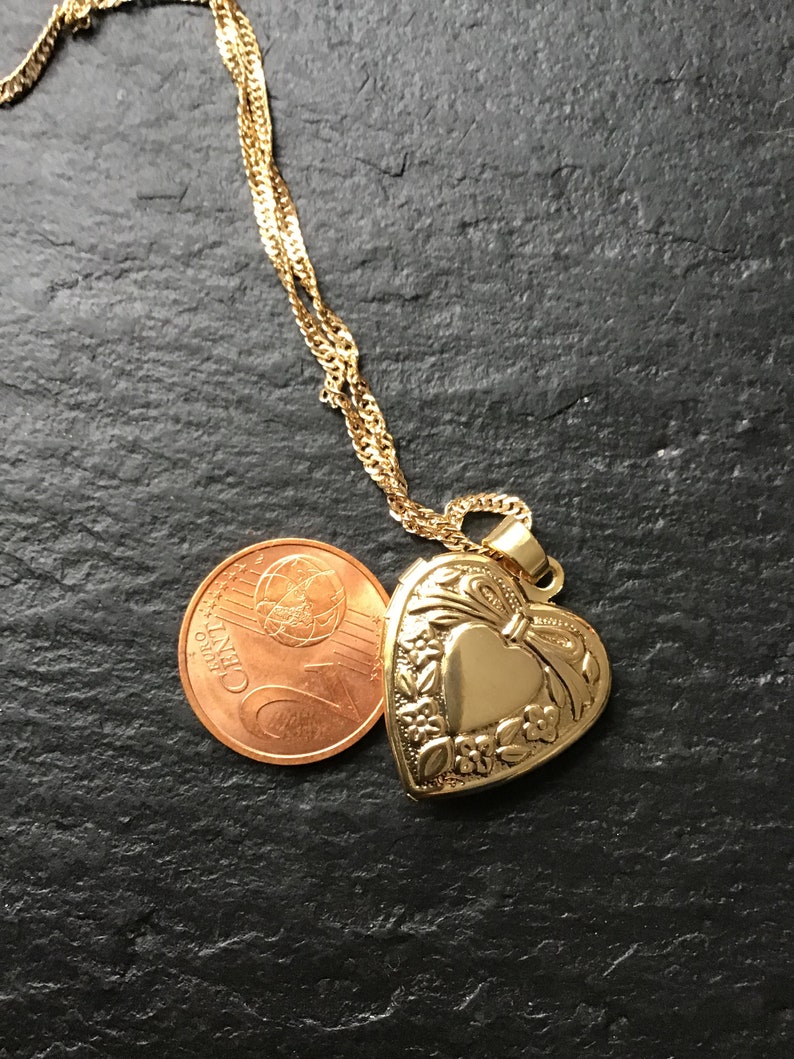 Gouden medaillon, met kies je ketting, fotomedaillon, cadeau voor haar, voeg je foto toe, afbeelding 8