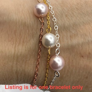 Pearl and Rose Gold Bracelet image 2