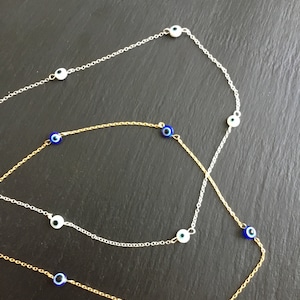 Evil eye choker, necklace, fun summer jewelry