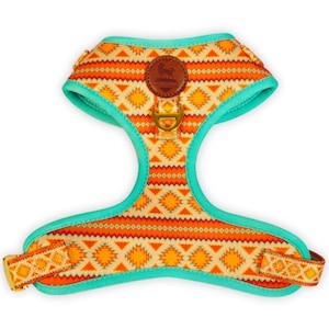 Desert Dream Harness | Southwestern Pattern | No-Pull Neoprene Padded Dog Harness | Gold Metal Buckle & Hardware